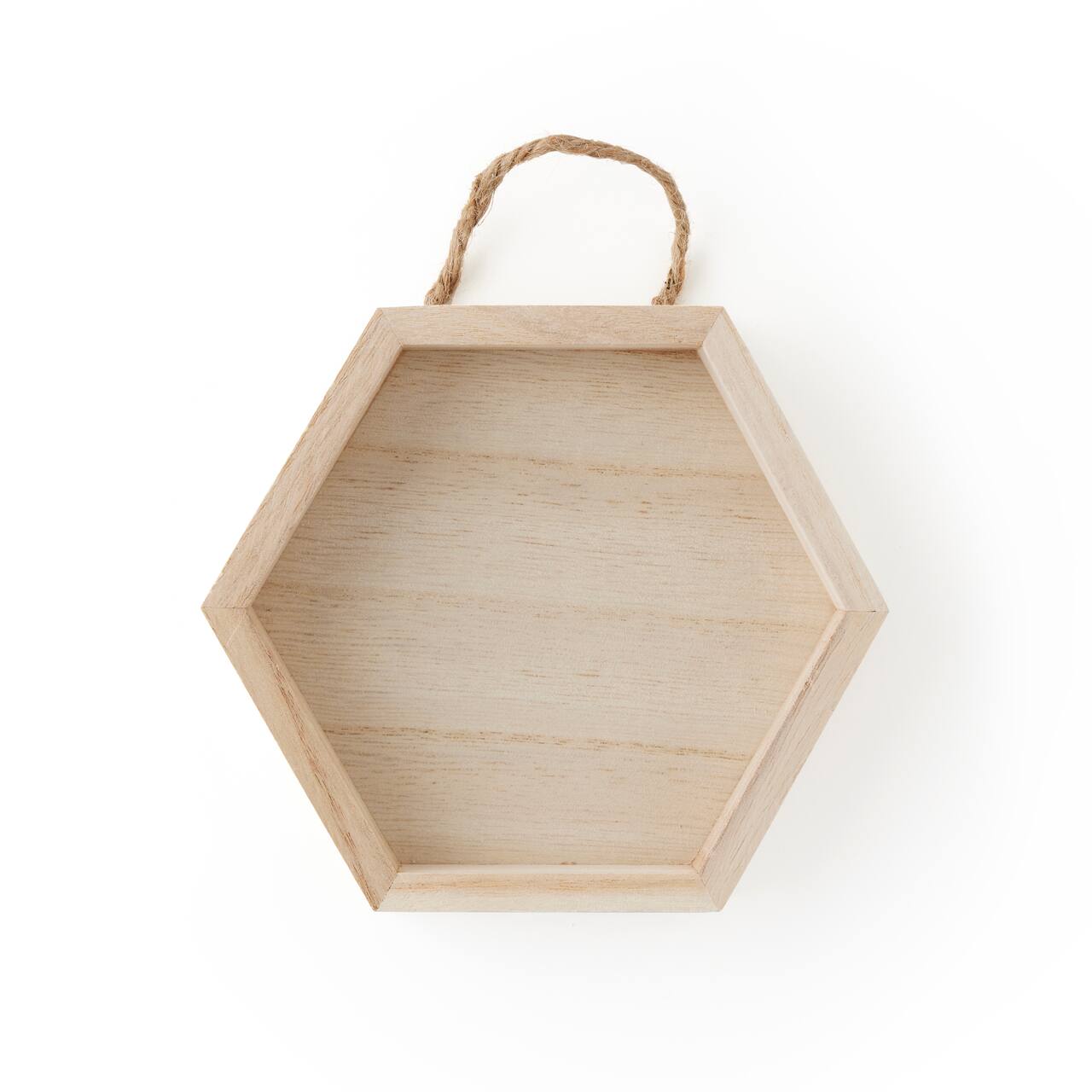 24 Pack: Wooden Hexagon 6&#x22; x 5&#x22; Shadow Box by Make Market&#xAE;